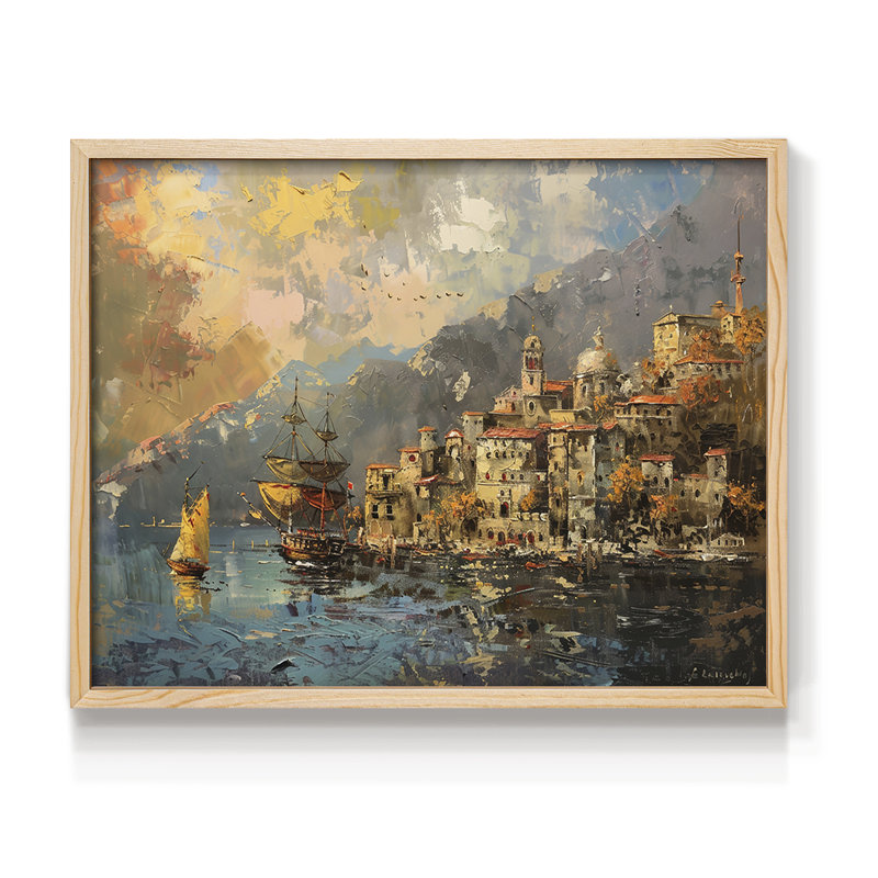 Nautical Series-CLXIX -Framed Print - Restickable, 8" H x 10" W, Natural