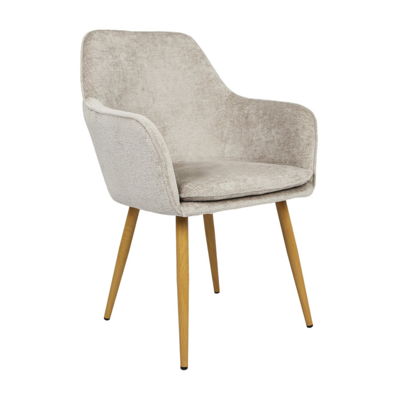 Velvet Armchair, Ash, Beige