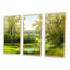 «Beautiful Summer River Through Trees Landscape», ensemble d'art mural sur toile encadré champêtre-1777710725-1777710745
