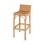 Tabouret de bar à dossier bas en rotin de 30 po de hauteur Estella, brun naturel-836958-836956