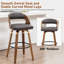 Tabouret de bar et de comptoir pivotant en cuir végétalien Drees-121119402-121119406