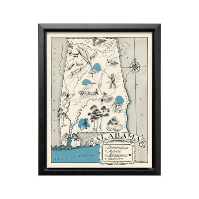 Carte illustrée de l'Alabama