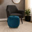 Tabouret de rangement rond en velours avec siège rembourré Conover Glamour-1290193026