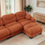 Canapé modulaire en chenille confortable à 4 places avec siège en mousse à haute densité Wilroy-652318198