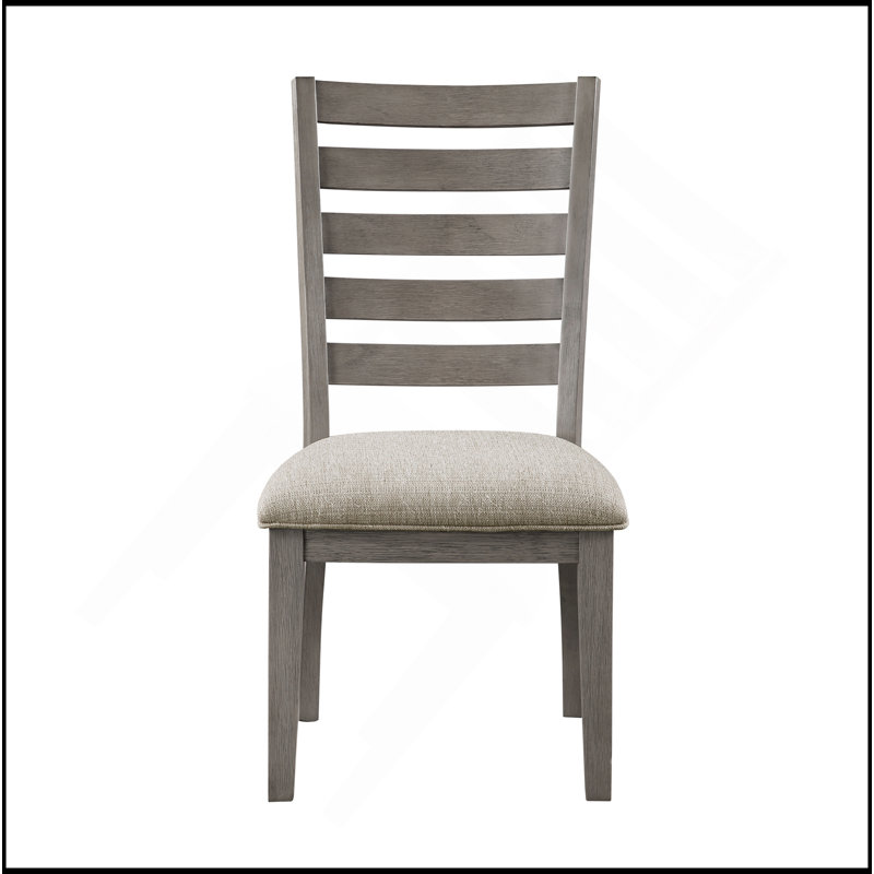 Ensemble de chaises d'appoint de style traditionnel gris à finition grise 2 pièces