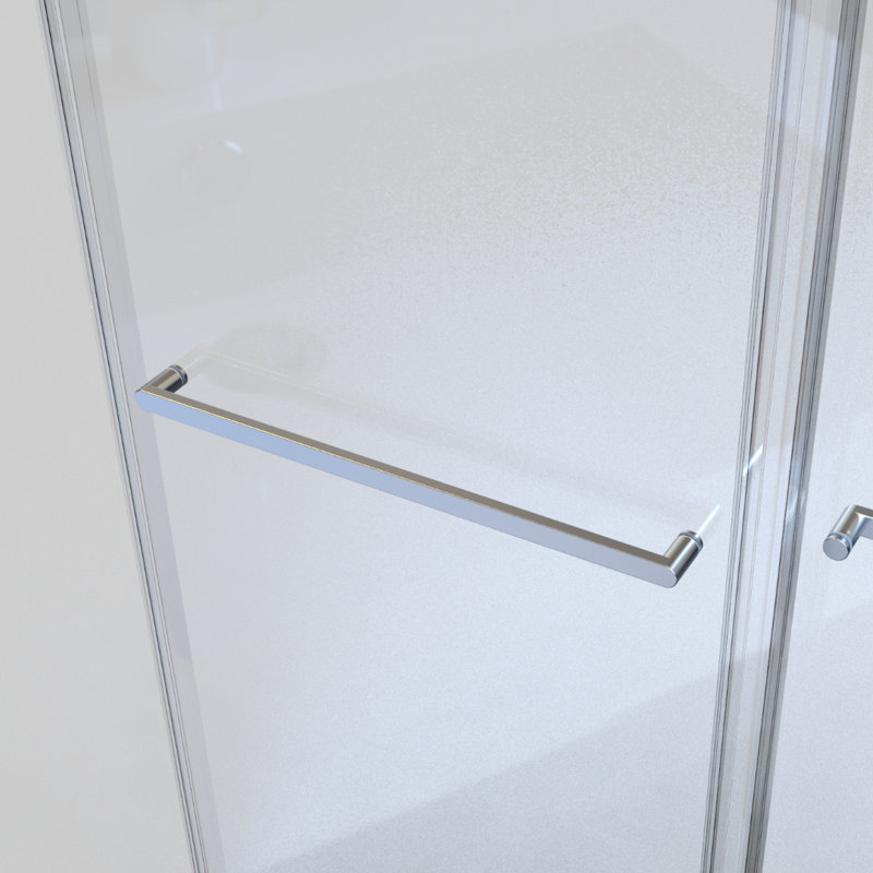 44 To 48 In. W X 76 In. H Double Sliding Frameless Soft-Close Shower Door, Premium 3/8 Inch (10Mm) Thick Tempered Glass And Easy-Cleaning Coating