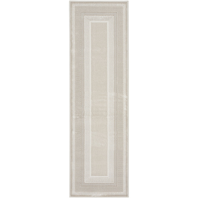Abye Machine Woven Ivory Recommended Use Rug, Runner 69 x 229cm