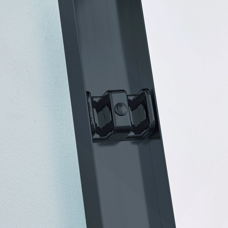 Double Sliding Shower Door, Aluminium Alloy Frame, 5/16" (8Mm) Thick SGCC Tempered Clear Glass.