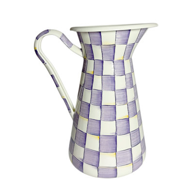 Violet Check Large Practical Pitcher