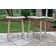 7 Pc. Antique Wash Eucalyptus Counter Height Set With Rope Stools