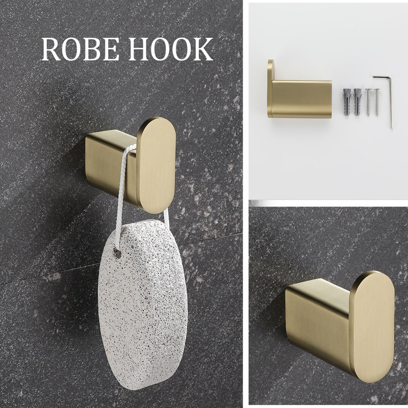 5 - Piece Bathroom Hardware Set, Brushed Gold