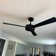 Vaczon 52" 3 - Blade Modern Industrial Black Ceiling Fan with Remote Control