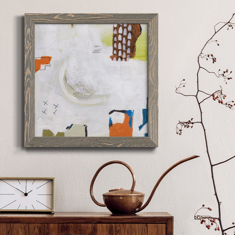 Toile encadrée Neon City Lights IV-Premium - prête à être accrochée, H 31,5 po x l 31,5 po x P 1 po, Encadré gris
