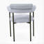 Chaise de salle à manger rembourrée avec pieds en métal (ensemble de 2)-67577332
