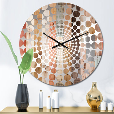 Horloge murale rayée Farmhouse Planks