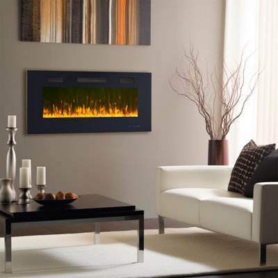 Black Electric Fireplace