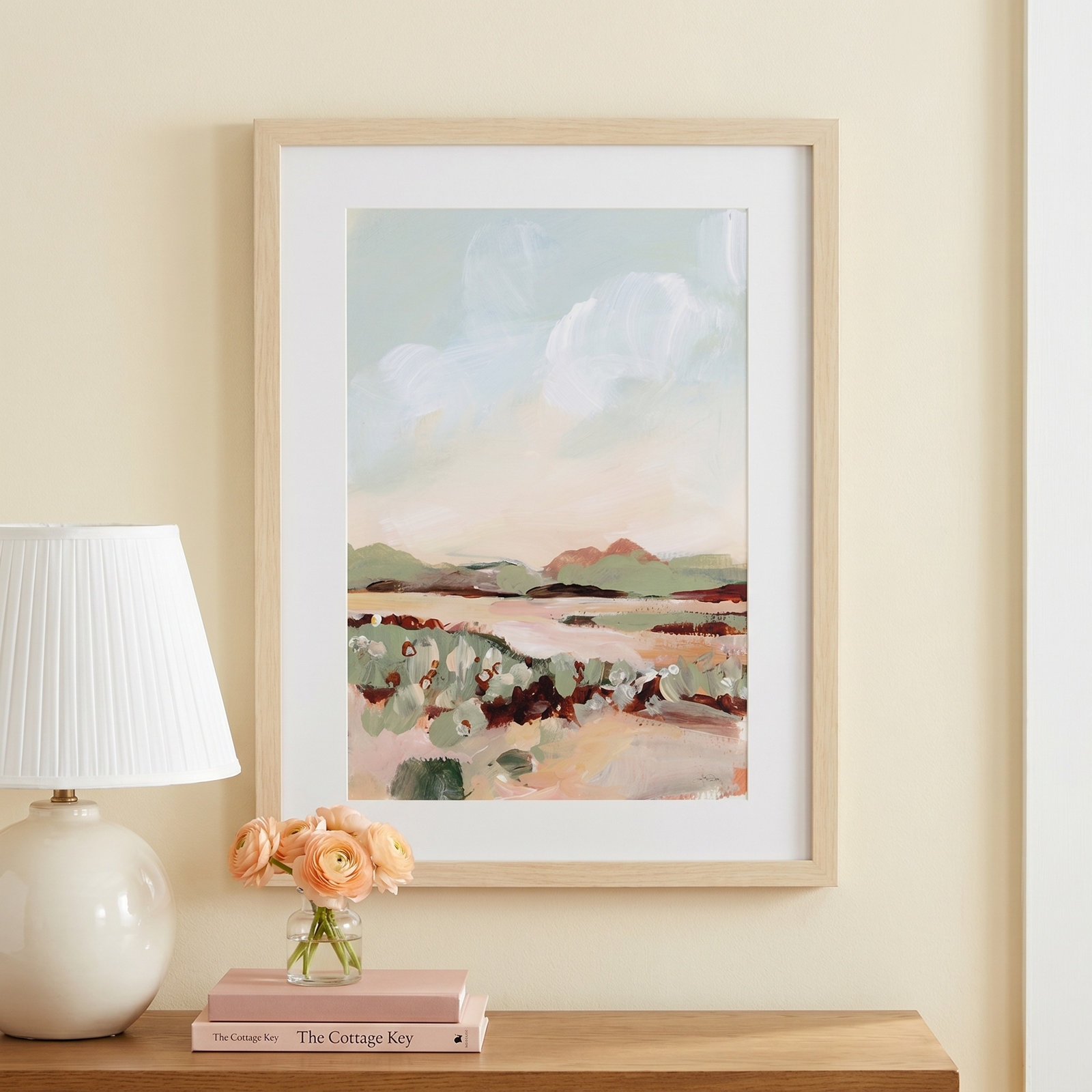 Chamois Autumn Meadow Framed On Paper by Katrina Pete Print, 17" H x 13" W x 1" D, Brown