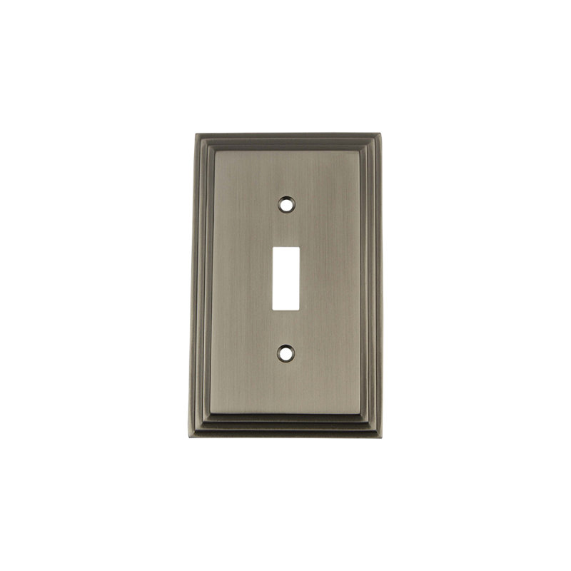 Deco 1-Gang Toggle Light Switch Wall Plate, Antique Pewter