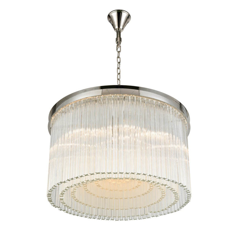 Lumineer 15 - Light Drum Chandelier, Chrome