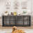 86.7" Double Dog Crate Furniture For 2 Large Dogs, Rustic Brown-2078404948