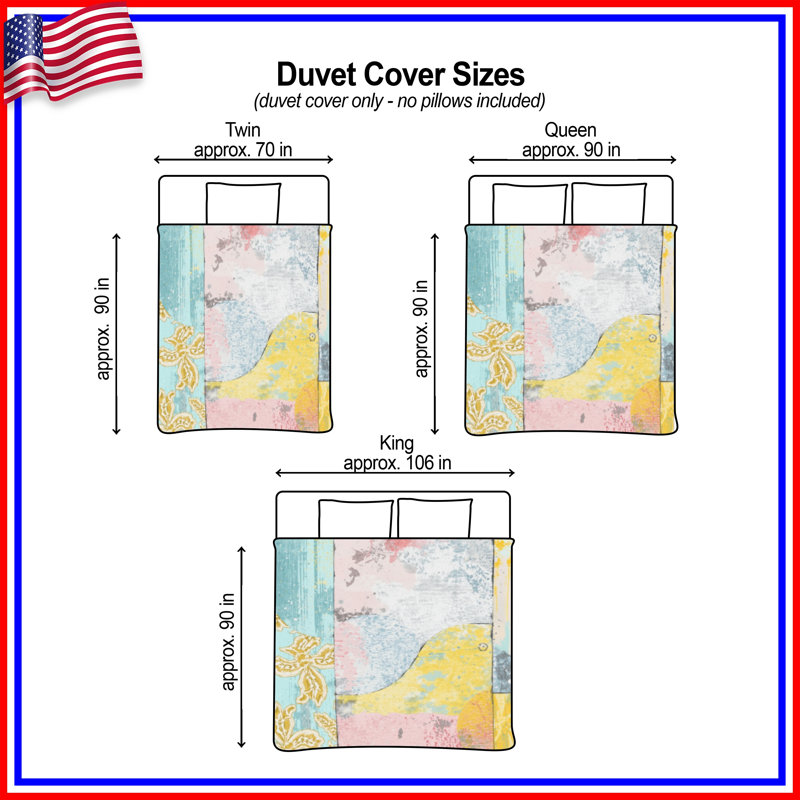 Patchwork Floral Abstract Duvet Covers, Queen