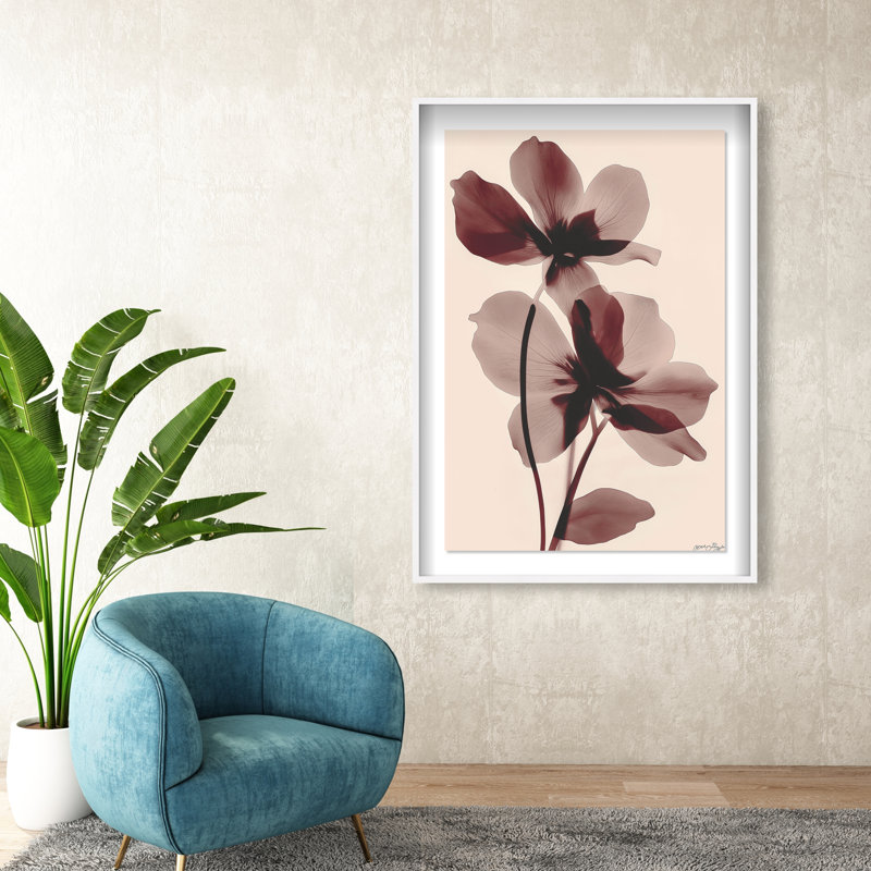 Crimson Coastline I Shadowbox Abstract Print by Oliver Gal, Black Frame, 10 x 15, White Frame, 55.5"H x 37.5"W