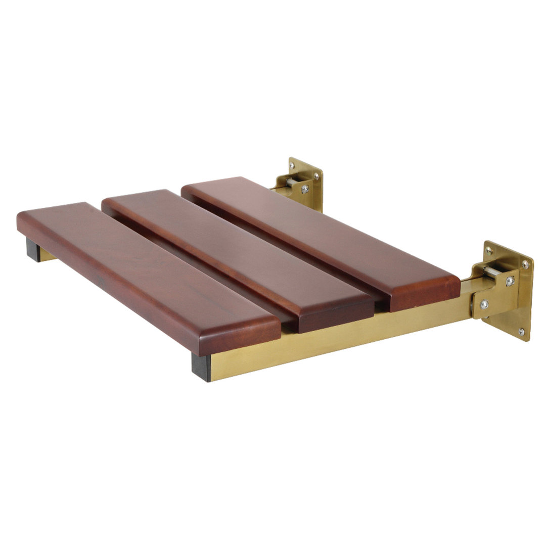 Kingston Brass Chaise 19-Inch x 16-Inch Wall Mount Fold Down Shower Seat Kingston Brass