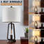 Lampe de table USB en métal Deylani