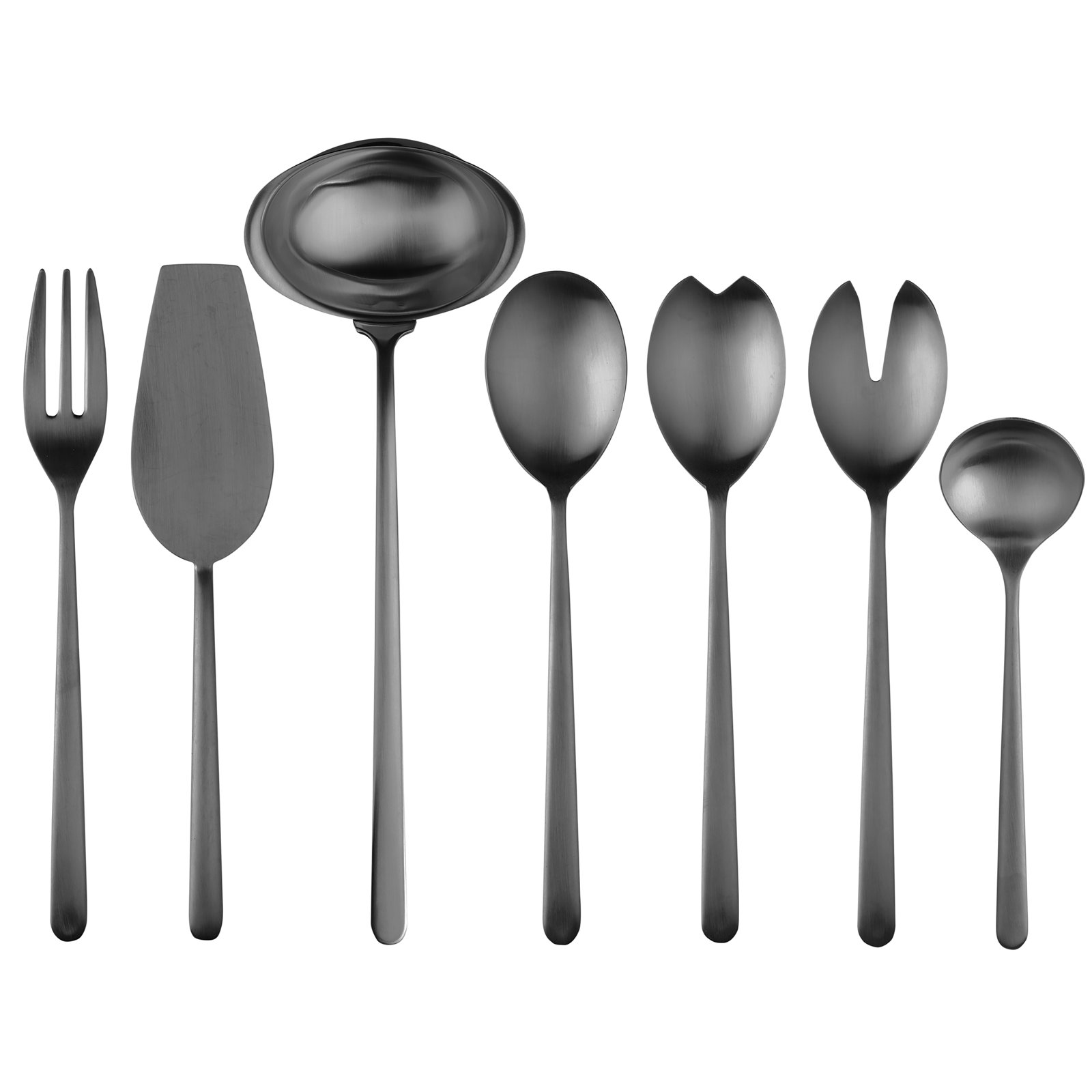 Linea 7 Piece Stainless Steel Hostess Set, Ice Black Gold