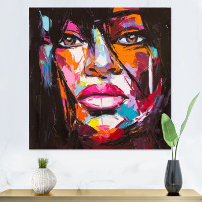 Portrait coloré d'une jeune femme II - on