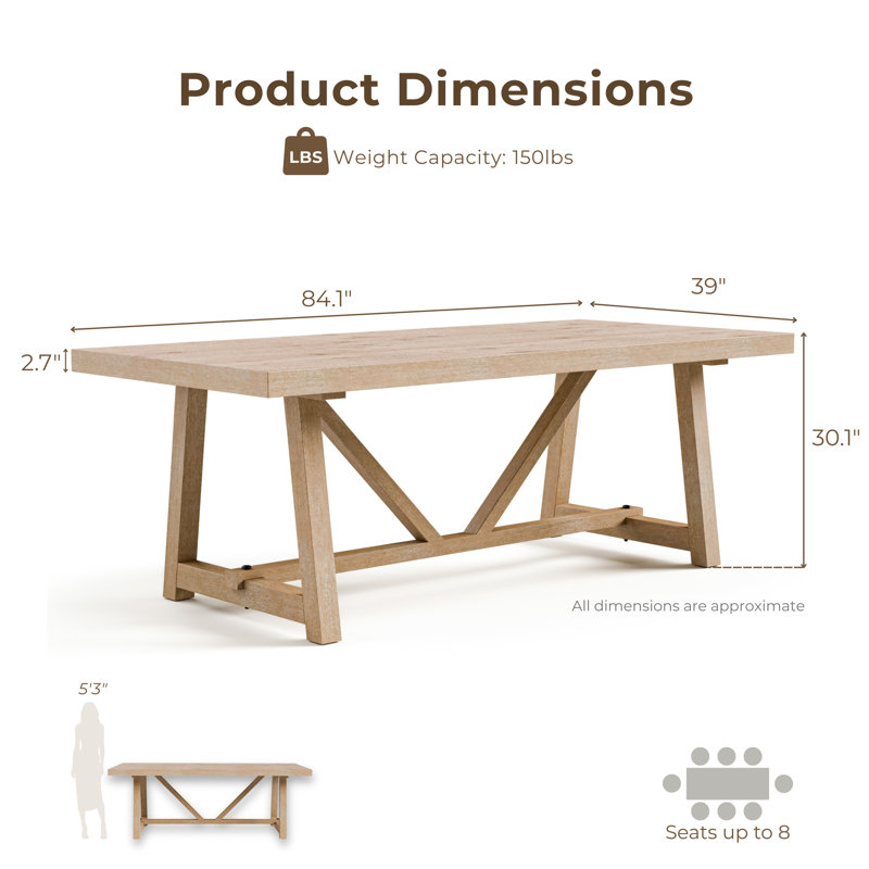 Oldbury Trestle Base Dining Table