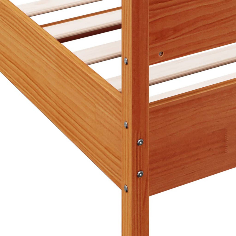 Rosalinde Solid Wood Bed, Wax Brown, Small Single (2'6)