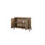 46" Two Door Latte Server, Finish With Customized Hardware, Storage Cabinet Doors, Softer Modern Design, Solid Wood + , Brown, 48.36 In. Depth, 18 Width, 37 Height, 122.89 Lb Weight Finish,