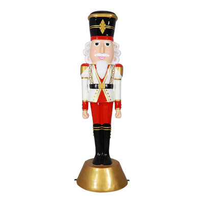 American Christmas Nutcracker 9Ft - White & Red