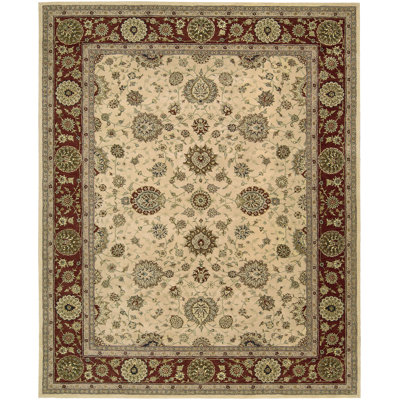 Tapis ivoire / rouge Cotesfield