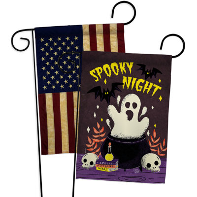 Drapeau de jardin en polyester 2 côtés 1 pi 5 po x 1 pi