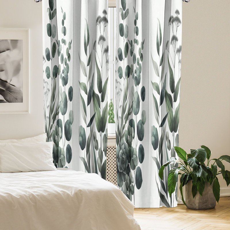 Semi Sheer Curtain Pair, 56" W x 63" L