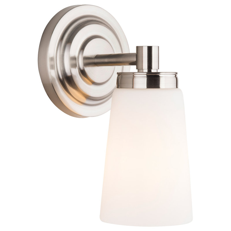 Applique de salle de bain 1 lumière à intensité réglable Figueroa, Nickel brossé