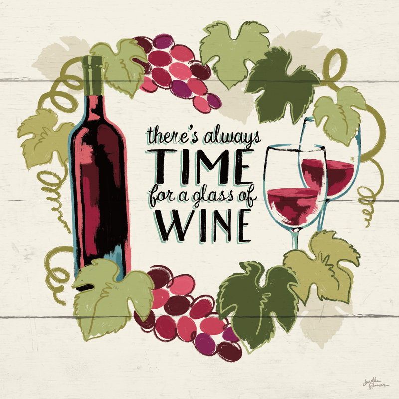 Wine And Friends VI by Janelle Penner - Wrapped Canvas Print, 30cm H x 30cm W x 3.8cm D