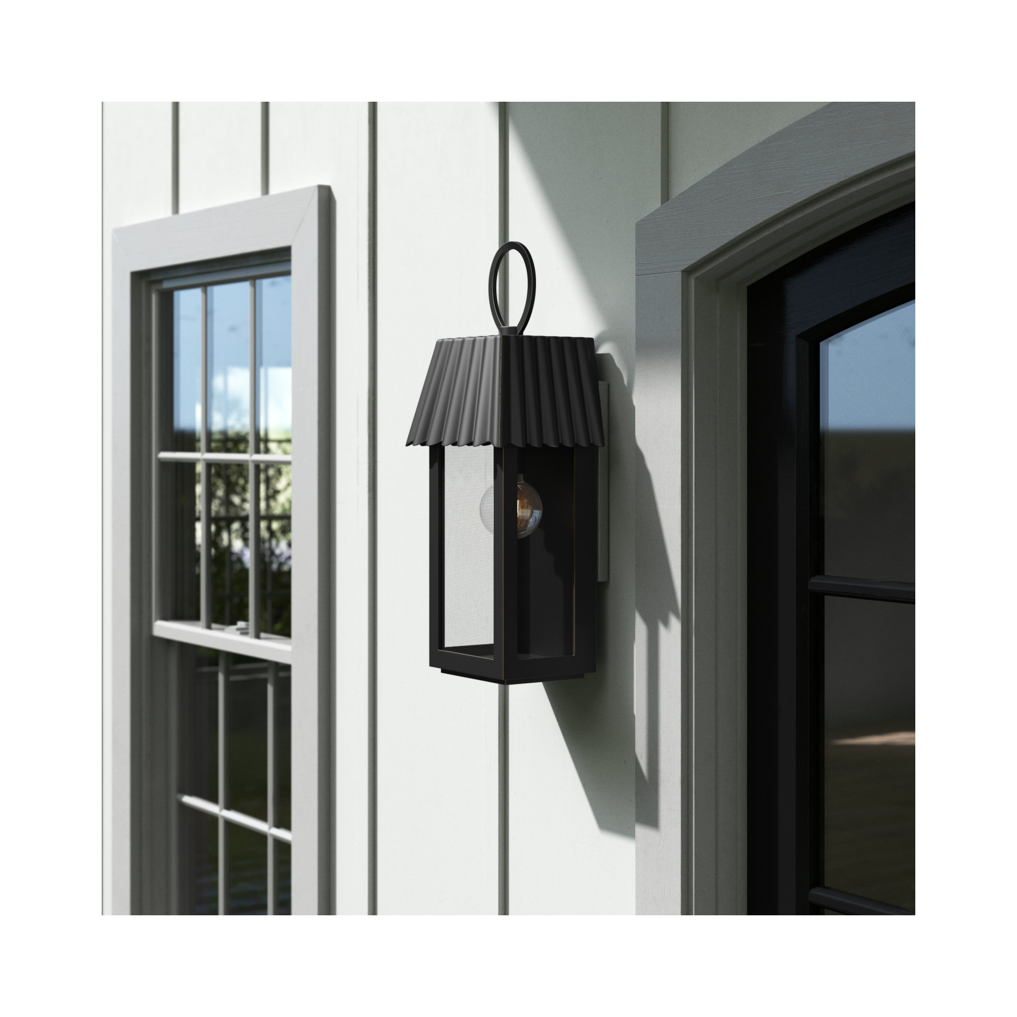 Godin Single Light Outdoor Wall Light, 22.38" H x 8.5" W x 7.13" D, Oil Rubbed Bronze