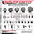 4 Inch_Polyurethane Wheel Swivel 3/8 Inch Threaded Stem Caster Set SCC-101313205