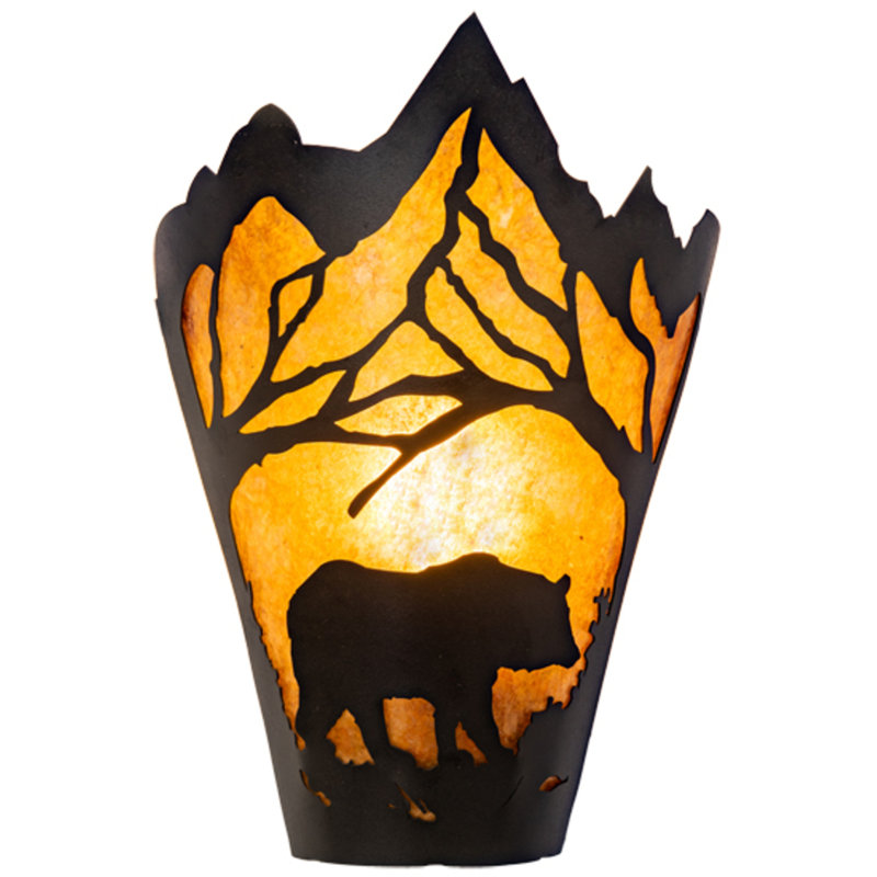 Bear At Dawn 1 - Light Flush Mounted Sconce