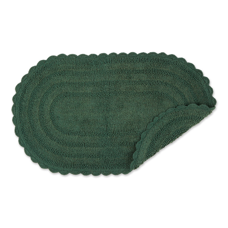 Hively Cotton Bath Mat, Dark Green, Large