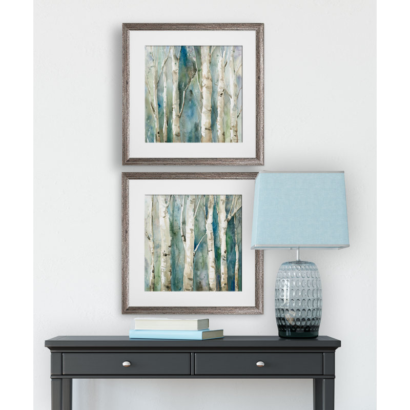 " River Birch " 2 - Pieces, Distressed Silver