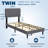 Upholstered Bed Frame with Adjustable Headboard-950108254