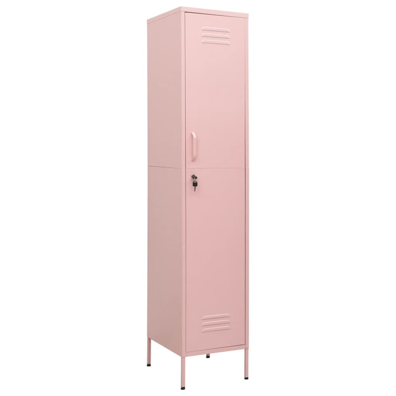 Metal Storage Cabinet Storage Locker Organizer for School Office Steel, Pink