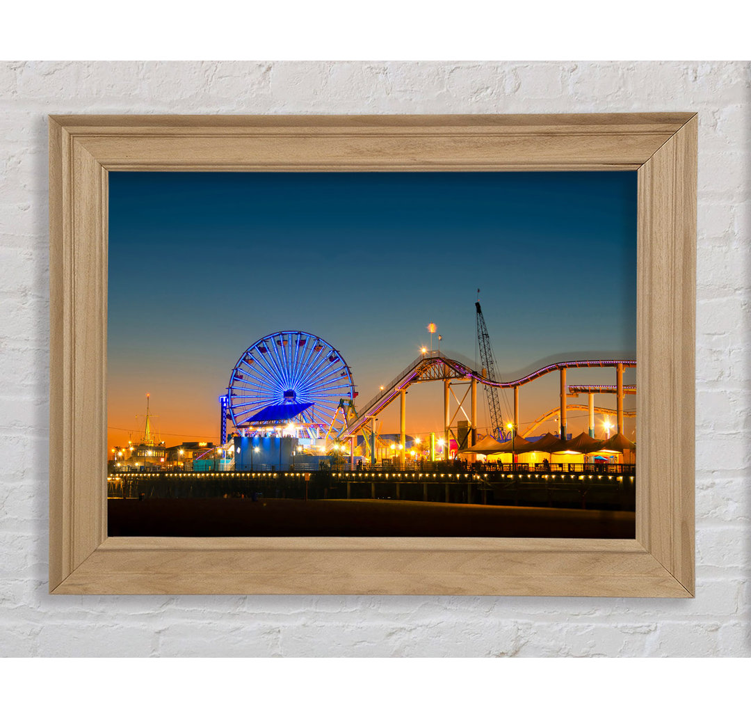 Santa Monica Pier in der Abenddämmerung - Druck