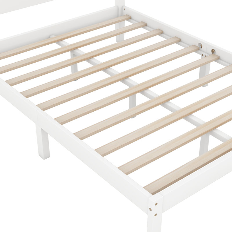 Gevon Solid Wood+MDF Panel Bed