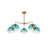 5 - Light Gradient Blue Sputnik Sphere Modern Glass Bubble Chandelier-850661724