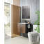 Ensemble de meuble-lavabo mural 24 po avec porte-serviettes noir-1008731133